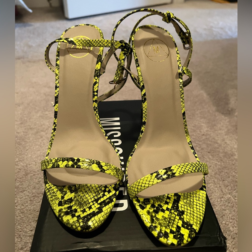 Missguided snake print heel